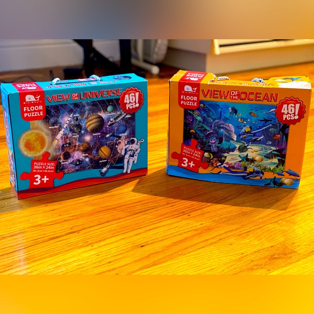 Two 46 Piece Floor Puzzles, Age 3+